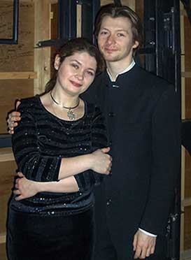 With my sister, Vera Okhotnikova, in Japan during a recital tour, 2005