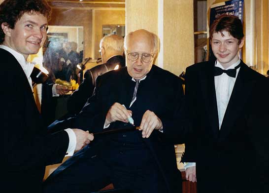 With Mstislav Rostropovich and Kirill Rodin in Bordeaux, 1993