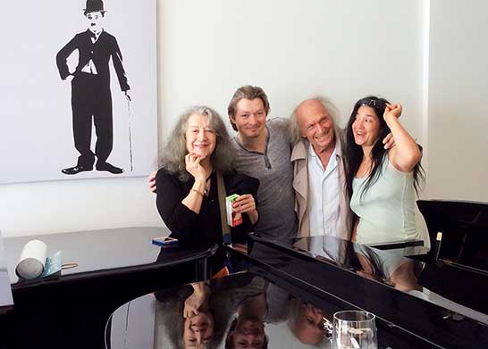 With Martha Argerich, Ivry Gitlis and Lyda Chen in Cyprus