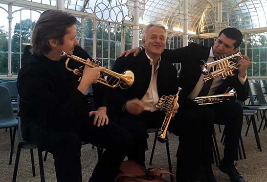 With Otto Sauter and Francisco Pacho Flores in Florence